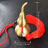 Hanging Decoration Good Luck Wu Lou Gourd - Brass Charm Amulet Home Decor, 3.18 Inch Tall