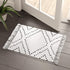 HAOCOO Boho Bathroom Rug 2'x 3' , Cotton Woven Washable Small Area Rugs with Tassels,Black and White Kitchen Rug Moroccan Tribal Throw Carpet Bath Mat Front Door for Living Room Kitchen Bedroom by HAOCOO