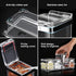 Set, 4 Acrylic Seasoning Box Piece Clear Premium Quality Storage Rack Spice Pots Condiment Jars for Salt Sugar Cruet