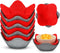 8 Pieces Microwave Safe Bowl Holders, Pot Holder for Hot Soup, Food, Meals (Red, Grey)