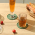 TLitdr Set 6,Hot 6pcs) Coasters of or Cold Drink Coasters with Holder,Modern Style Coffee Table Coaster,Suitable