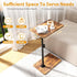 360Swivel TV Tray Table, Adjustable C Shaped End Table for Couch, Couch Side Table C Table That Slide Under Couch Desk