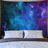 Lahasbja Galaxy Tapestry, Blue Starry Sky Universe Space Wall Hanging, Mysterious Nebula Stars Backdrop