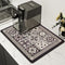 Coffee Mat, Boho Style Dish Drying Mat, Fast Water Absorption, Easy to Clean, Fit for Coffee Bar Accessories