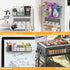 Magnetic Spice Rack for Refrigerator, 7 Pack Metal Magnetic Shelf, Moveable Storage Organizer, Spice Organizer, Hook