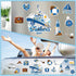 Capoda 16 Pcs Father's Day Magnetic Decorations, Happy Father's Day Ship Car Magnets for Birthday Party Supplies