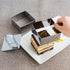 Uncle Jack Square Food Forms - Presentation Cooking Molds with Press, Stainless Steel Biscuit Dough Cutters