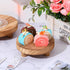 4 5/6/7/8 Inch(Light Geetery Pcs Wooden Risers for Display Wood Pedestal Stand Mini Tray Stand Round Wooden Pedestal