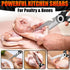 Kitchen Shears for Food, Heavy Duty Kitchen Scissors with Cover, Rust-Resistant Utility Scissors for Fish, Meat,