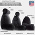 Husband Pillow Black, Original Reading Pillow in Bed Rest Chair, Shredded Memory Foam Large Lounge Cushion Adult