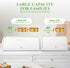 Countertop FINESSY Large Bread Box White for Pantry, Bread Box for Kitchen Stainless Steel, Breadbox Keeper for Fresh