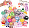 LiYiQ 30 Pcs Cute Plush Keychains Kawaii Keychain Bulk for Birthday Goodie Bags