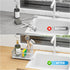 Cisily Sponge Holder for Kitchen Sink | Stainless Steel Silver Sink Caddy with High Brush Holder | Kitchen Accessories