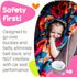Birdy Boutique Car Seat Poncho for Kids, Reversible Warm Blanket Safe to Use Over Seat Belts, Mermaid Floral