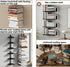 2 Pack 6 Invisible Floating Bookshelf for Wall Mounted, Black Spine Book Tower, Tier Vertical Book Organizers, Heavy