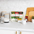 Mind Reader Tea Bag Organizer, Countertop Storage, Kitchen, White, 10.25"L x 3.25"W x 7.75"H