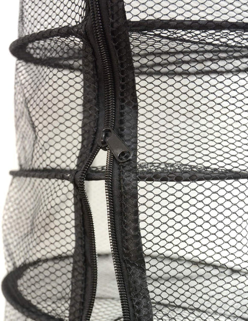 Natural Buy 9 Inch 7 Indoor/Closet Level Micro Hanging Dry Net Drying Rack for Herbs, Organizer, Freshner - Black Mash