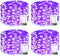 QITONG Purple Fairy Lights Battery Operated, 4 Pack Each 16ft 50 LED