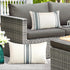 OTOSTAR Pack of 2 Outdoor Waterproof Decorative Pillow Covers 12x20 Inch Linen Geometry Pillowcases Cushion Case Garden Throw Pillow Covers Pillows Shell for Patio Furniture Couch Tent Balcony (Grey)