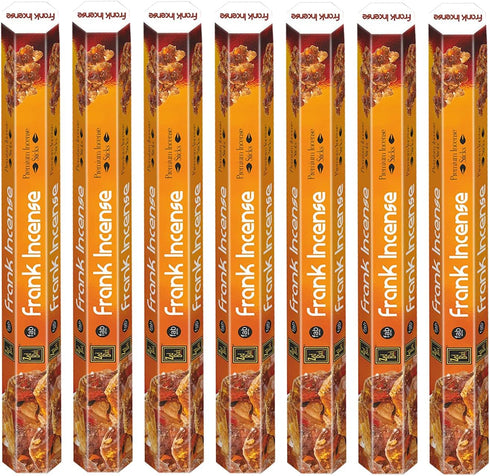 ZED Black Frank Premium Quality Incense Sticks - 20 Sticks per Box, 6 Boxes (Total 120 Sticks) for Relaxation, Yoga,