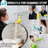 NETANY Shower Squeegee, 10-Inch Silver Stainless Steel Squeegee for Bathroom, Shower Doors, Mirrors, Tiles