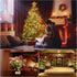 Outdoor Indoor String Lights, 300LED Warm White Fairy Lights 99ft Green Wire Dimmable with Remote Control, Waterproof