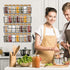 Spice Rack Organizer Wall Mount, 2 Packs Storage Shelf for Cabinet Door, Black Spice Organization Rack for Kitchen