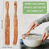 11 Inch Acacia Wooden Sourdough Spatula Bread Mixing Stir Stick Spurtle with Hanging Hole Wooden Kitchen Spreading Cooking Mixing Tool for Sourdough Starter and Jar Cookware (1 Pc) by Baderke