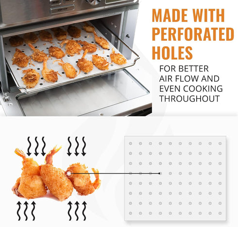 Parchment Paper Sheets for Toaster Oven Air Fryer 9 x 11, Compatible with Gowise, Cuisinart, Non-Stick Paper Liners