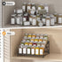 4-Tier-Spice-Rack-Organizer-for-Cabinet, Countertop (Black-2 Pack) RUILALIFE Adjustable Depth Spice Holder Shelf
