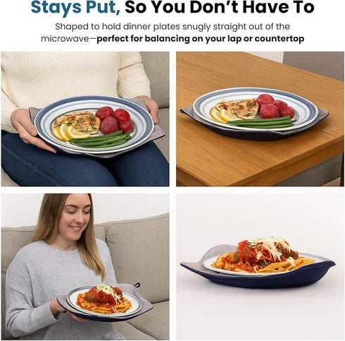 Jokari Microwave Plate Holder Cozy, Heat Resistant Microwave Safe Caddy for Hot Dishes and Leftovers
