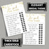 Black and Gold Bridal Shower Games - 25 Cards for He Said She Said, Guess Who Wedding Activity