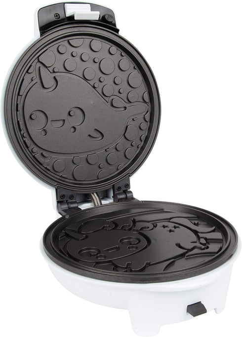 Narwhal Electric Waffle Maker - Removable Unicorn Plate, Non-Stick Waffler, Adjustable Temp, Makes 8" Waffles