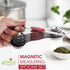 Spring Chef Red Stainless Steel Magnetic Measuring Spoons Set of 8 with Leveler, Kitchen Gadgets for Baking & Cooking