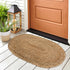 Chardin home Hand Woven Natural Jute Braided Rug -18x30 Inch Oval |