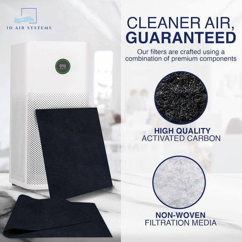 Cut To Fit Air Filter - 1/6" Thick Carbon Pad Pre Filter for Air Purifiers, Furnace, Trash Cans, 16" x 48" Sheets - 1
