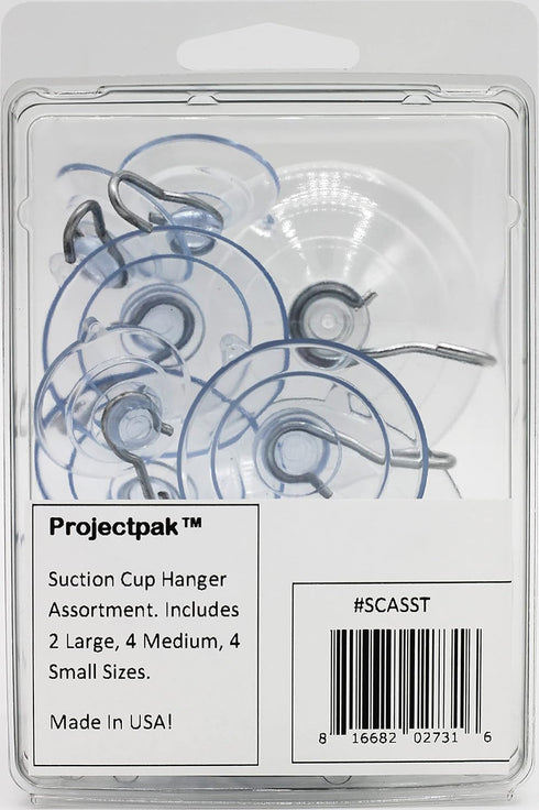 Suction Cup Hooks Combo Pack - 10 Pack, Powerful Window Hanging Suction Cups for Glass, Mirrors, Doors | 2 Large, 4