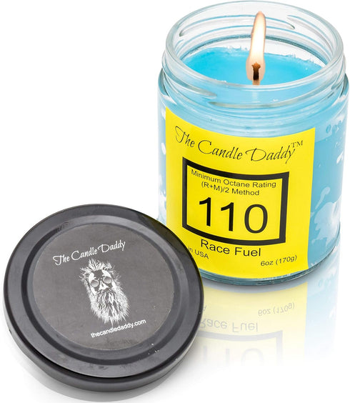 Race Fuel High Octane Gasoline Candle, 6 oz, Up to 40 Hour Burn Time