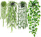 EOECL 4 Pcs Artificial Hanging Plants with Pots - Realistic Fake Eucalyptus &