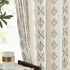 jinchan 84 Inch 2 Boho Stripe Curtains for Living Room Farmhouse Linen Curtains Length Panels for Bedroom Geometric