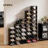 6-Tier Closets Vertical Shoe Rack, Plastic Stackable Storage Shelf for Small and Narrow Spaces, Compact Free Standing