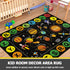 Decor,5'x6.6' Capslpad Black Outer Space Kids Play Rug ABC Alphabet Kids Play Mat for Toddlers Non Slip Solar System