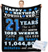 21st Birthday Gift for Him 21st Birthday Gift Blanket, 21 Year Old