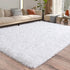 Fluffy White Rugs for Bedroom Living Room, 4x6 Feet Non-Slip Shaggy Area Carpet for Kids Room Decor