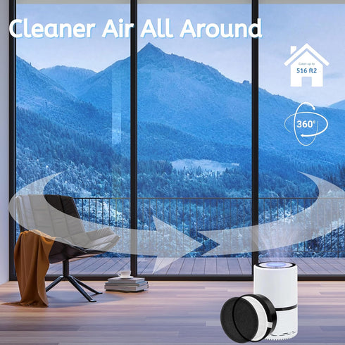 Nispira LV-H132 True HEPA Air Filter - Carbon Pre Filter Replacement - 2 Pack