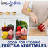 Multi-purpose Refrigerator Bins, 2 Pieces Large Capacity Stackable Fridge Bin Organizer with Easy Grip Handles