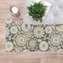 Custom Size Grey Floral Medallion Rubber Backed Non-Slip Hallway Stair Runner Rug Carpet 22 inch Wide Choose Your Length 22in X 1ft