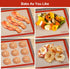 Silicone Baking Mat Set of 6, Non-Stick Food Grade Reusable Baking Mats, Round & Square Cake Mat, Easy Clean