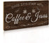Putuo Decor Coffee Sign, Kitchen Coffee Bar Decor, 12 x 6 Hanging Plaque, Gifts for Coffee Lovers (Good Days Start with