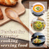 HANSGO 2PCS Wooden Cooking Spoons, Large Wooden Kitchen Utensils for Cooking, Serving, Mixing